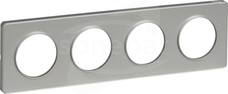 Odace S53P808 Podstawa aluminium aluminium Ramka 4-krotna