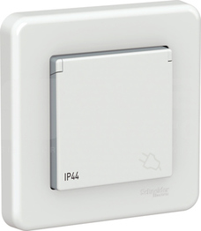 LNA2800521 IP44 biały Gniazdo sieciowe z ramką