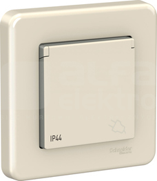LNA2800523 IP44 kremowe Gniazdo 2P+PE
