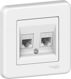 LNA4400121 biały Gniazdo komputerowe 2xRJ45 kat.5