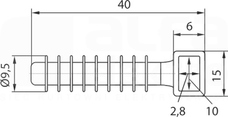 UMW 10-C (100szt) Element mocujący