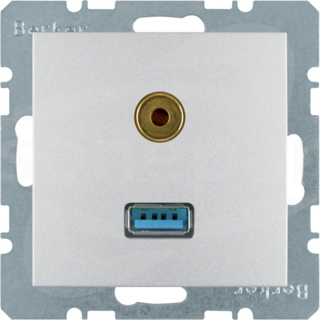 B.Kwadrat/B.7 aluminium Gniazdo USB/3,5mm Audio
