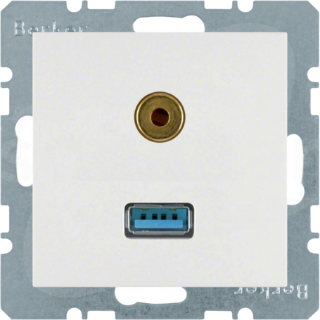 S.1/B.1/B.3/B.7 śnieżnobiały połysk Gniazdo USB/3,5mm Audio