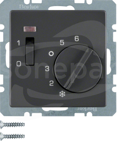 Q.x antracyt aksamit lakierowany Regulator temp.pomieszczenia