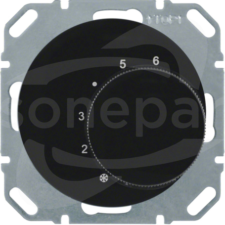 R.1/R.3 czarny połysk Regulator temp.pomieszczenia