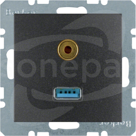 B.Kwadrat/B.3/B.7 antracyt mat Gniazdo USB/3,5mm Audio