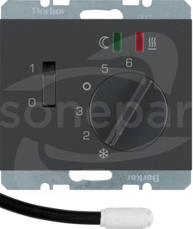 K.1 antracyt mat Regulator temp.podłogowej