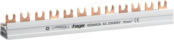 KDN463A 10mm2 12mod. Szyna grzebieniowa 4P