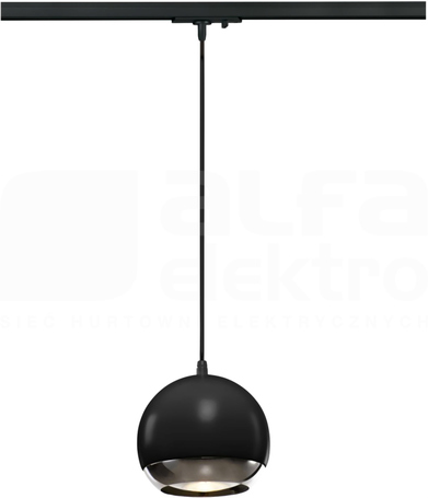 LIGHT EYE 150 MAX.75W QPAR111 czarny/chrom Oprawa halogenowa na szynę wisząca