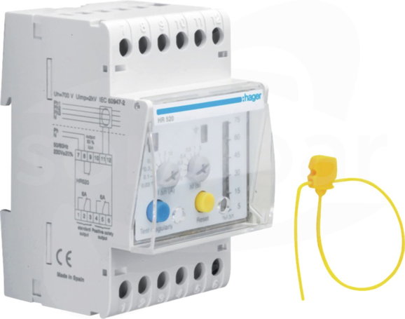 HR520 0,03-10A wskaźnik LED Przekaźnik różnicowoprądowy