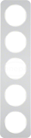 R.1 aluminium/biały Ramka 5-krotna