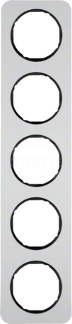 R.1 aluminium/czarny Ramka 5-krotna