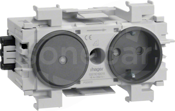 GS11019011 antracyt Gniazdo SCHUKO+łącznik front