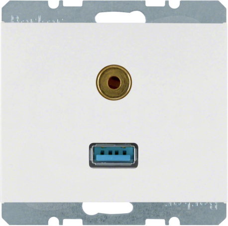 K.1 śnieżnobiały połysk Gniazdo USB/3,5mm Audio