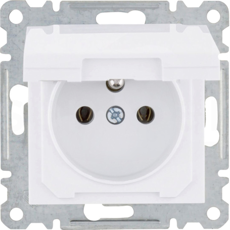 LUMINA 2P+Z 230V 16A IP44 biały Gniazdo sieciowe z klapką