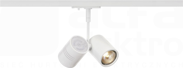 BIMA II 2x50W GU10 230V biały mat Reflektor na szynę