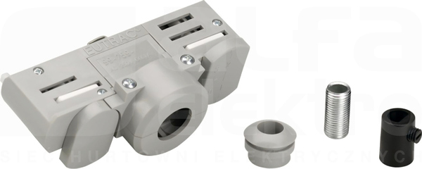 EUTRAC srebrnoszary Adapter szynowy