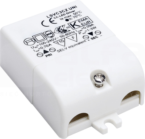 ZASILACZ LED 3W 700mA 230V AKCESORIA