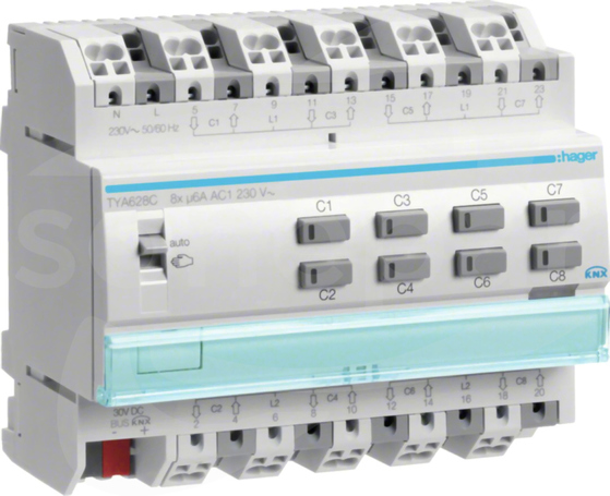 TYA628C 230VAC 8-krotny Sterownik żaluzjowy