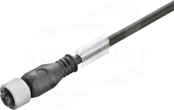 SAIP-M12BG-3-3.0U Wtyk z kablem prosty żeński