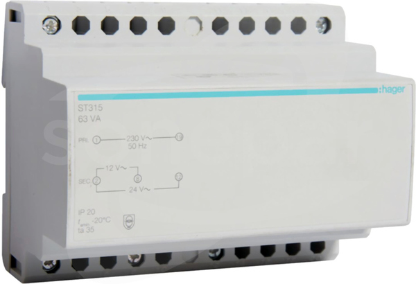 ST315 230/12-24V 63VA Transformator bezpieczeństwa