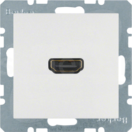 S.1/B.3/B.7 GLAS śnieżnobiały połysk Gniazdo HDMI 90st.