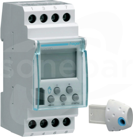 EG103D 16A 230V 2MOD.Z SYNCH Zegar cyfrowy tygodniowy