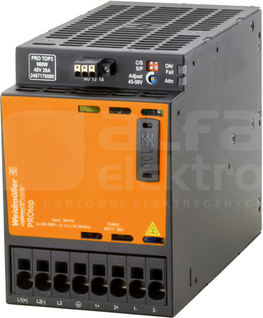 PRO TOP3 960W 48V 20A Zasilacz trójfazowy