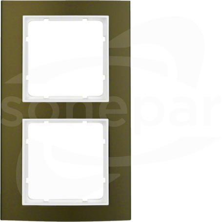 B.3 aluminium/brązowy/biały Ramka 2-krotna