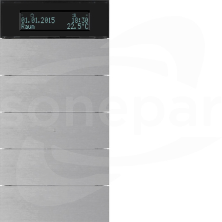 B.IQ przycisk 5-krotny z reg.temp.i wyśw Aluminium