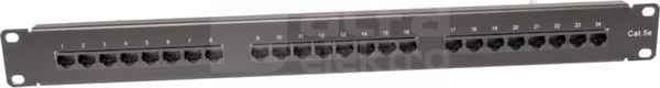 19cali UTP kat.5e 1U 24xRJ45 Panel