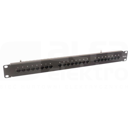 19cali UTP kat.5e 1U 24xRJ45 z półką Panel
