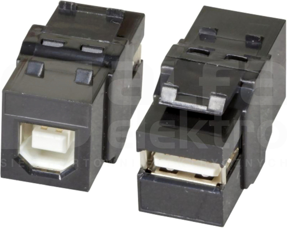 USB 2.0 A-B Przelotka keystone