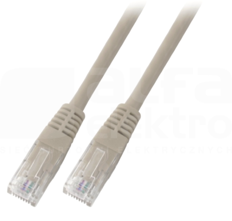 U/UTP kat.5e PVC CCA szary 15m Patchcord miedziany