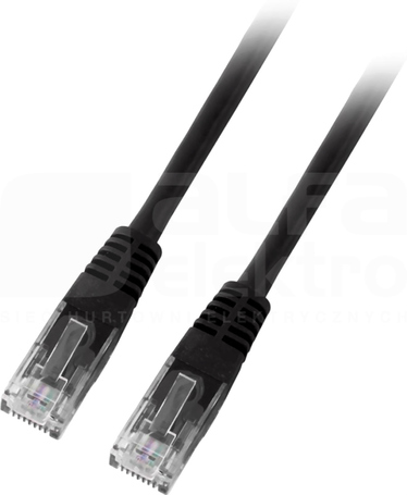 U/UTP kat.5e PVC CCA czarny 25m Patchcord miedziany