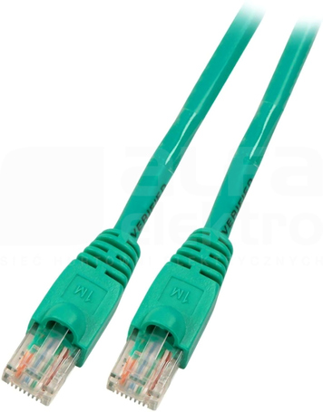 U/UTP kat.5e PVC CCA zielony 15m Patchcord miedziany