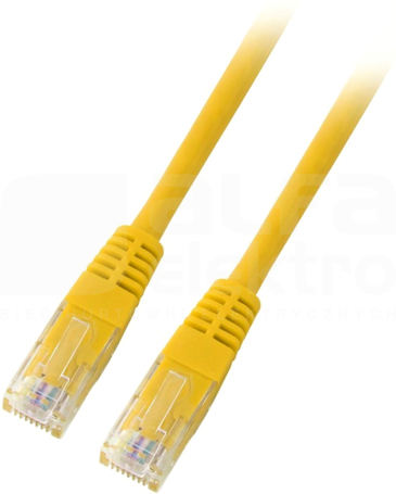 U/UTP kat.5e PVC CCA żółty 7,5m Patchcord miedziany