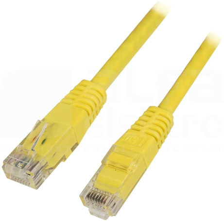U/UTP kat.6 PVC CCA żółty 10m Patchcord miedziany