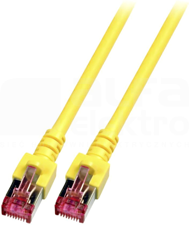 S/FTP kat.6 LSZH żółty 1m Patchcord miedziany