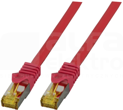 S/FTP kat.6A LSZH czerwony 7,5m Patchcord miedziany
