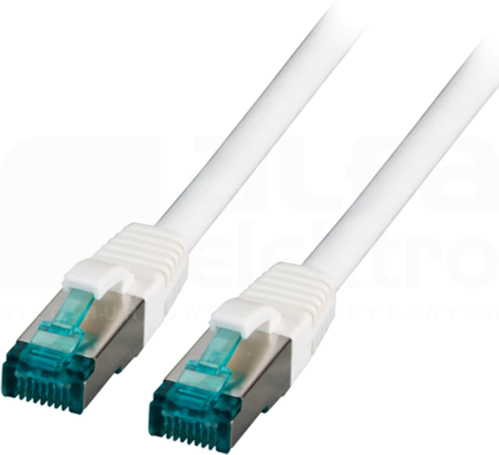 S/FTP kat.6A LSZH biały 1m Patchcord miedziany