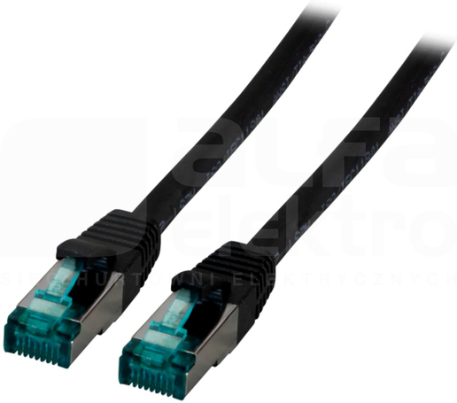 S/FTP kat.6A LSZH czarny 1,5m Patchcord miedziany