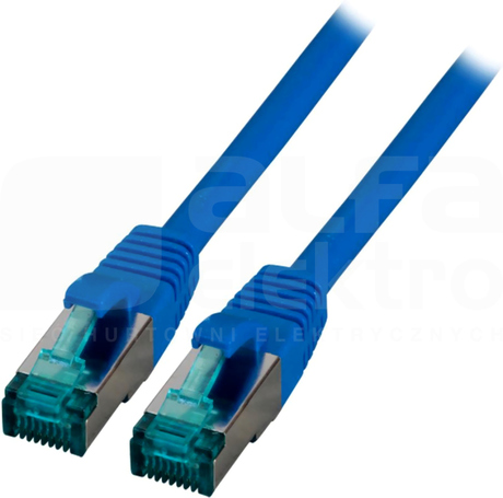 S/FTP kat.6A LSZH niebieski 0,5m Patchcord miedziany