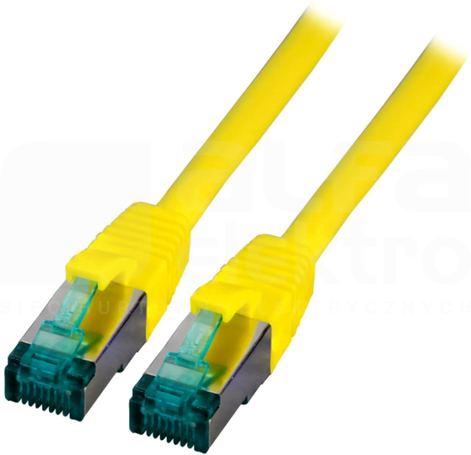S/FTP kat.6A LSZH żółty 10m Patchcord miedziany