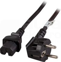 Schuko 90st.-C15 180st.czarny 1,8m Kabel zasilający