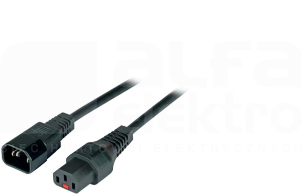 C13-C14 czarny 3m Kabel zasilający z blokadą