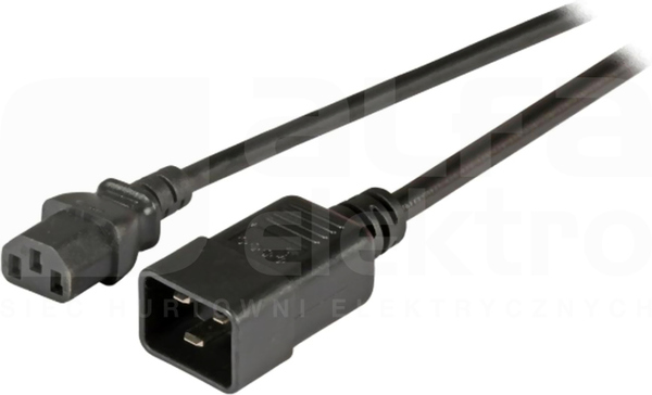 C20-C13 czarny 1,8m Kabel zasilający