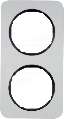 R.1 aluminium/czarny Ramka 2-krotna