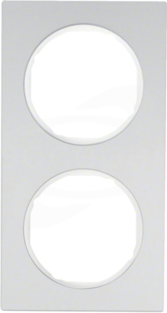 R.3 aluminium/biały Ramka 2-krotna