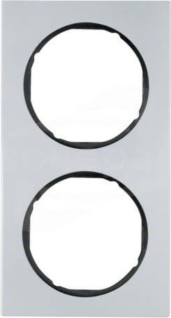 R.3 aluminium/czarny Ramka 2-krotna